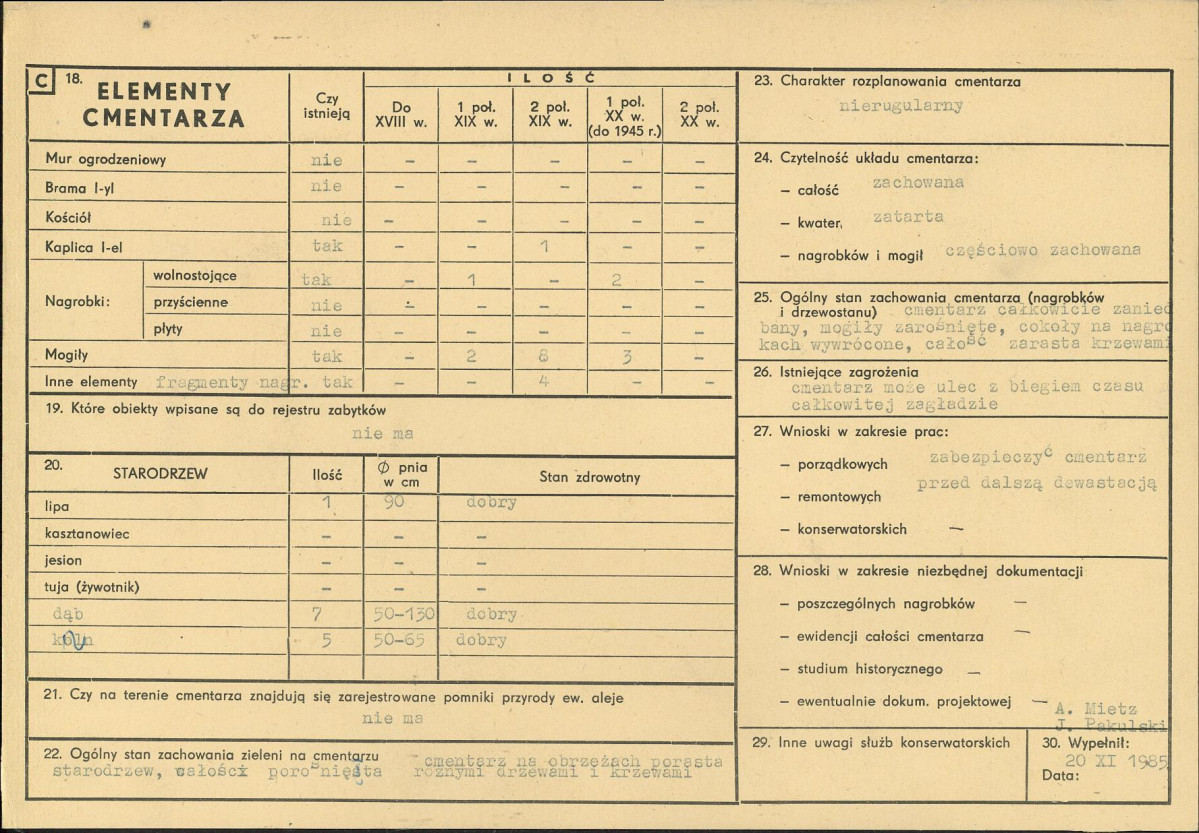 KC - Karta cmentarza, skan nr 2