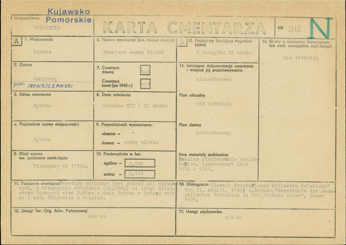 Karta cmentarza, skan nr 1