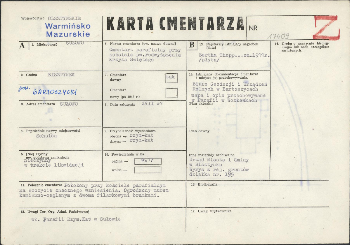 Karta cmentarza, skan nr 1