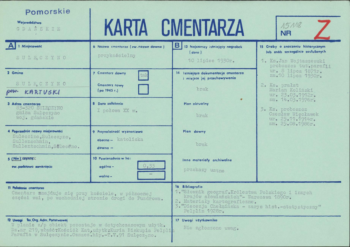 Karta cmentarza, skan nr 1