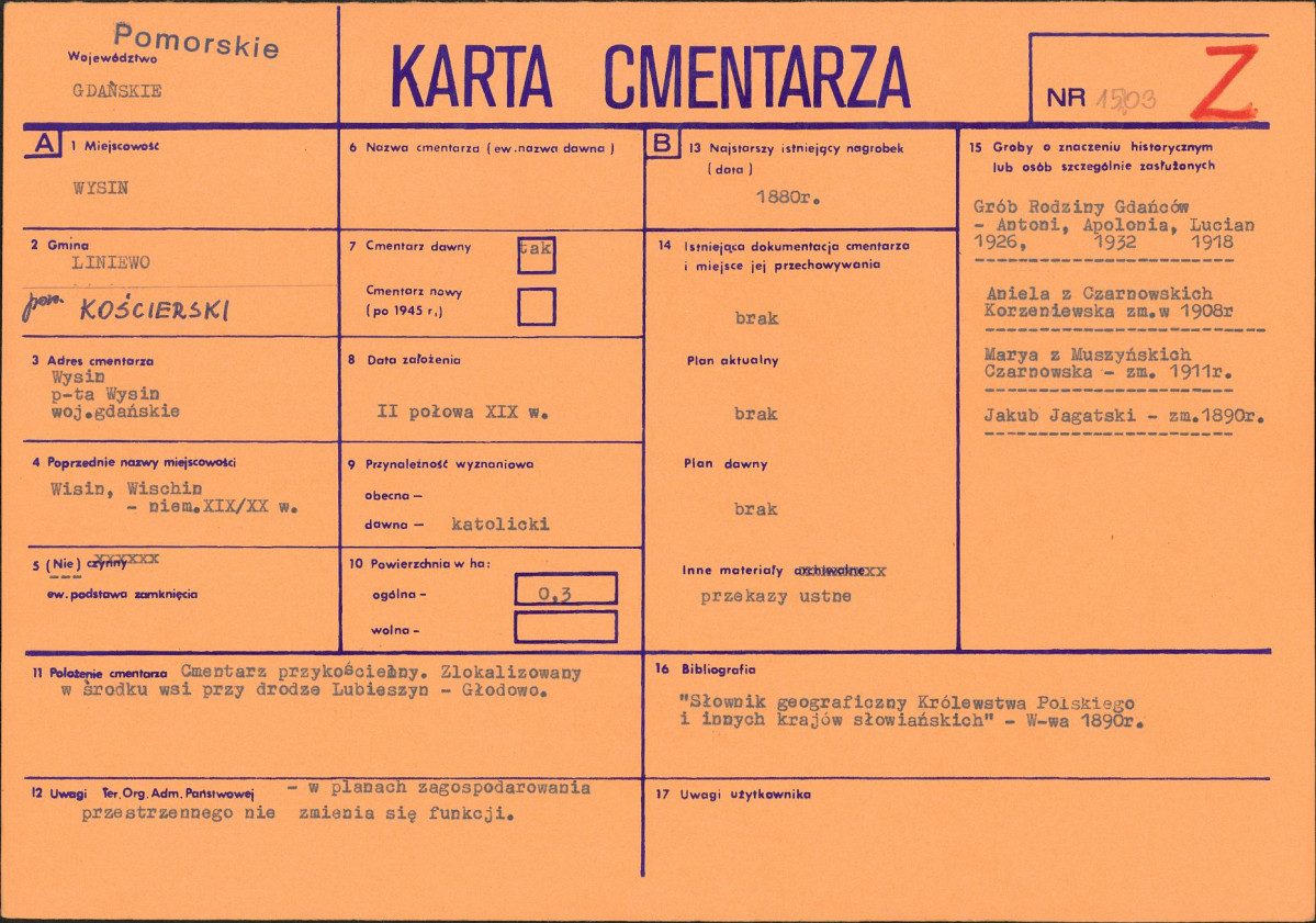 Karta cmentarza, skan nr 1