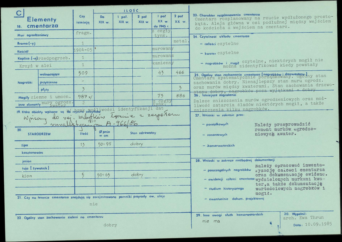 KC - Karta cmentarza, skan nr 2