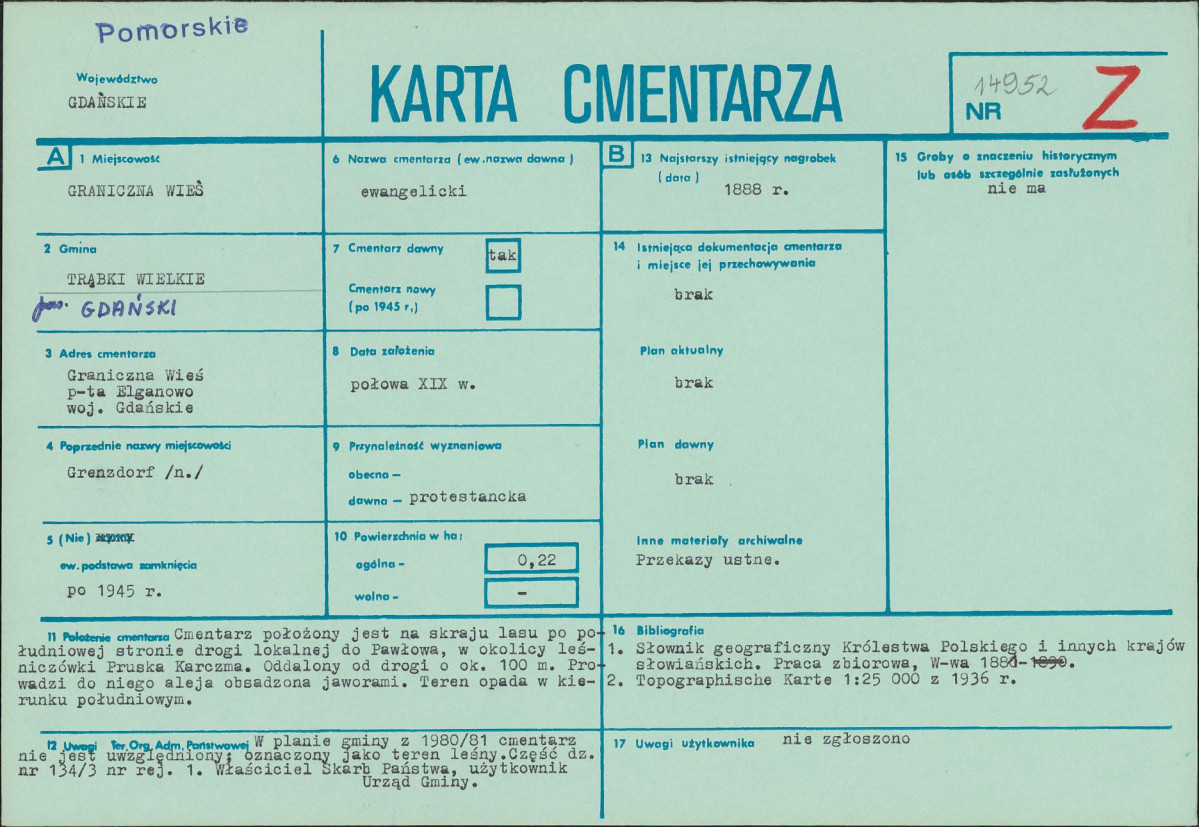 Karta cmentarza, skan nr 1
