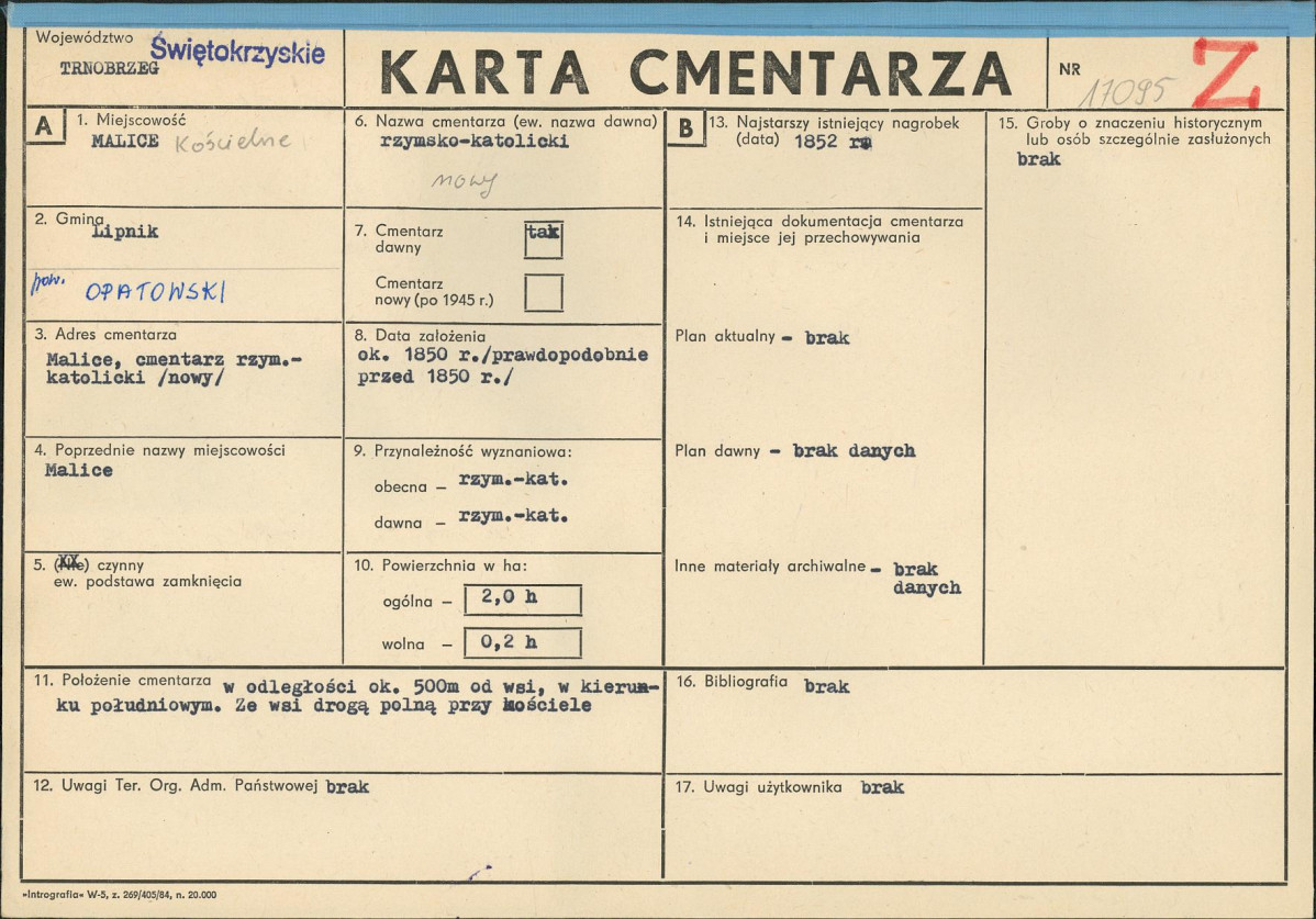 Karta cmentarza, skan nr 1