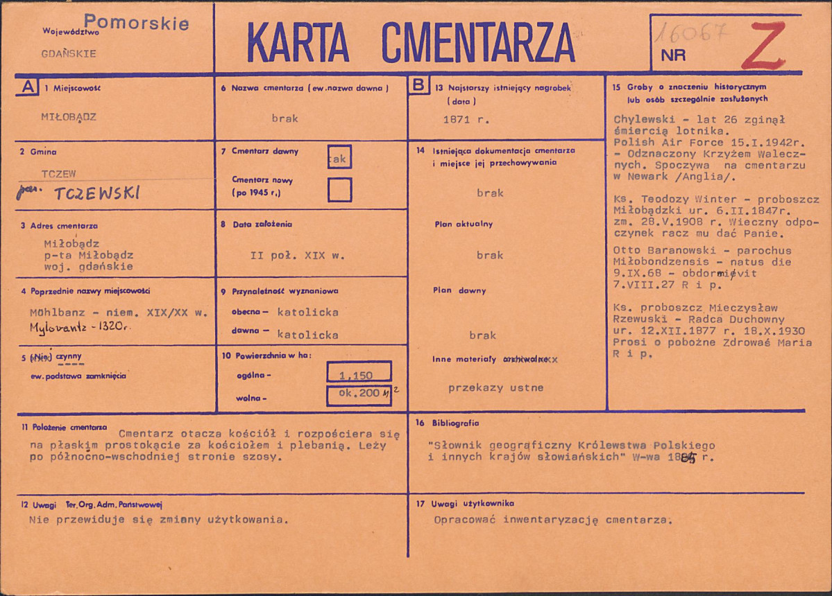 KC - Karta cmentarza, skan nr 1