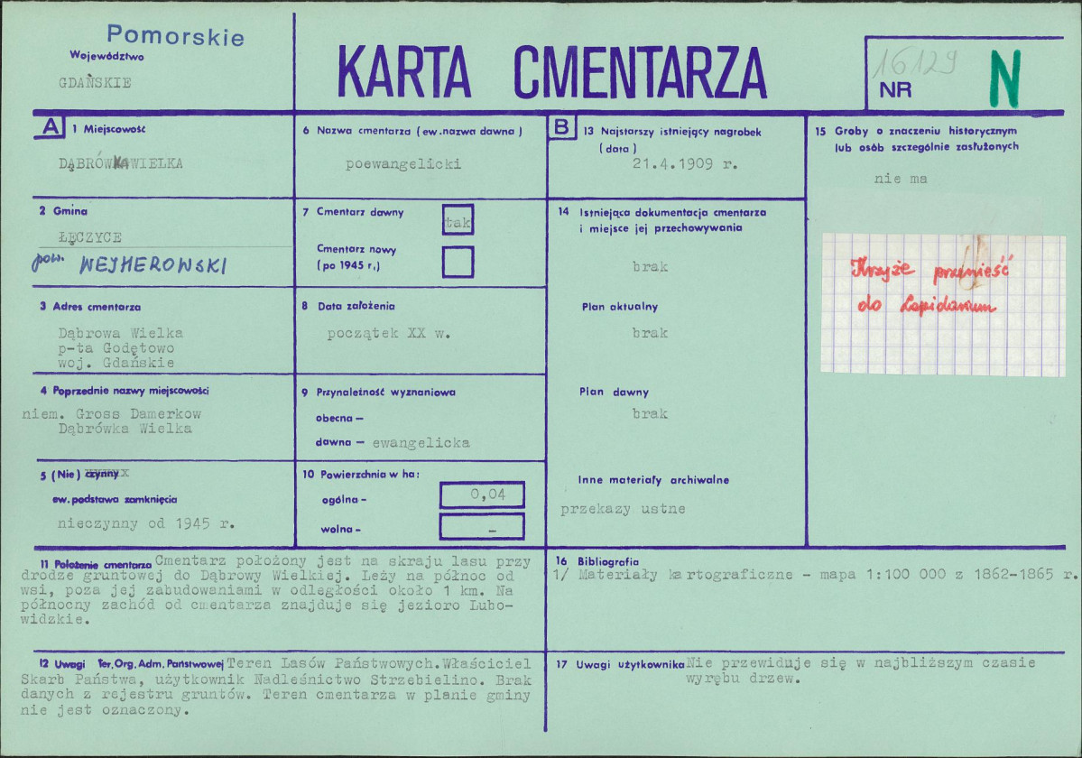Karta cmentarza, skan nr 1