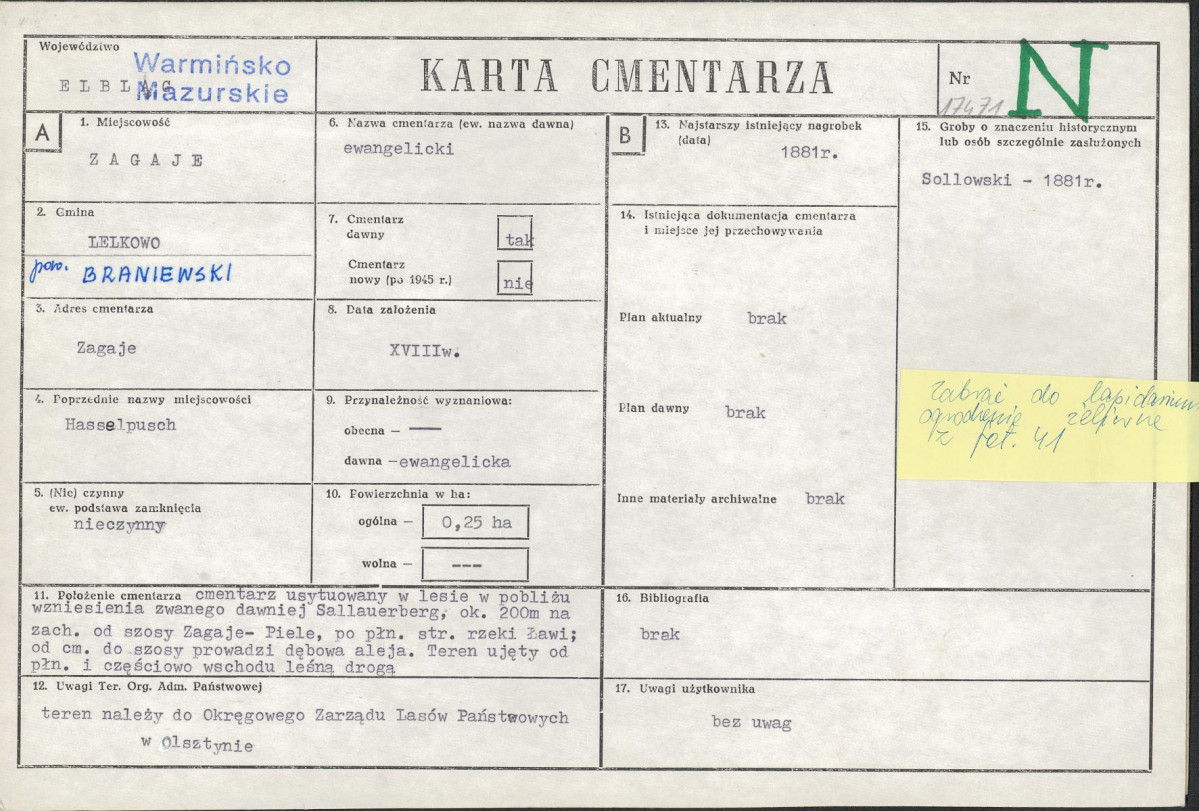 Karta cmentarza, skan nr 1