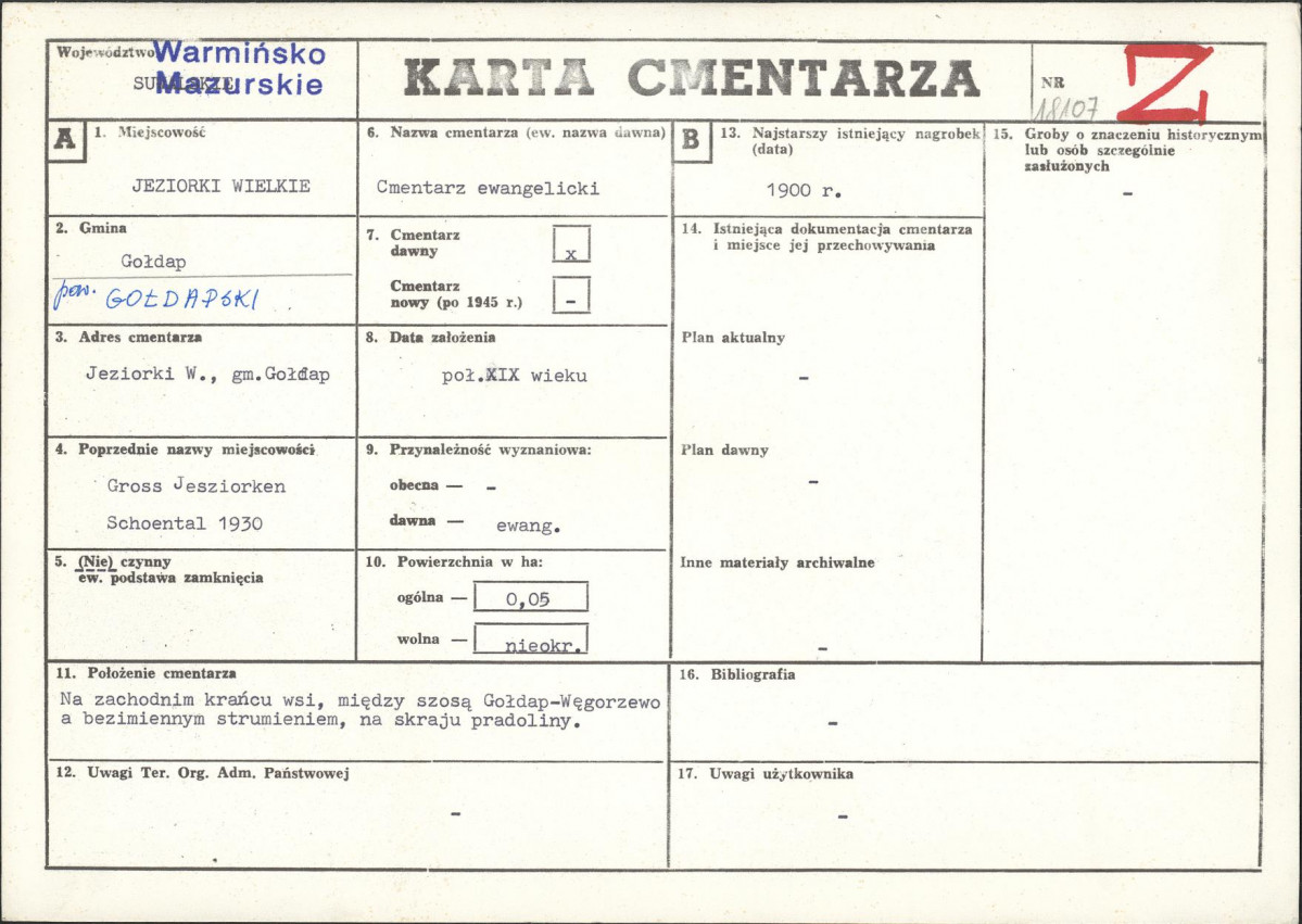 Karta cmentarza, skan nr 1