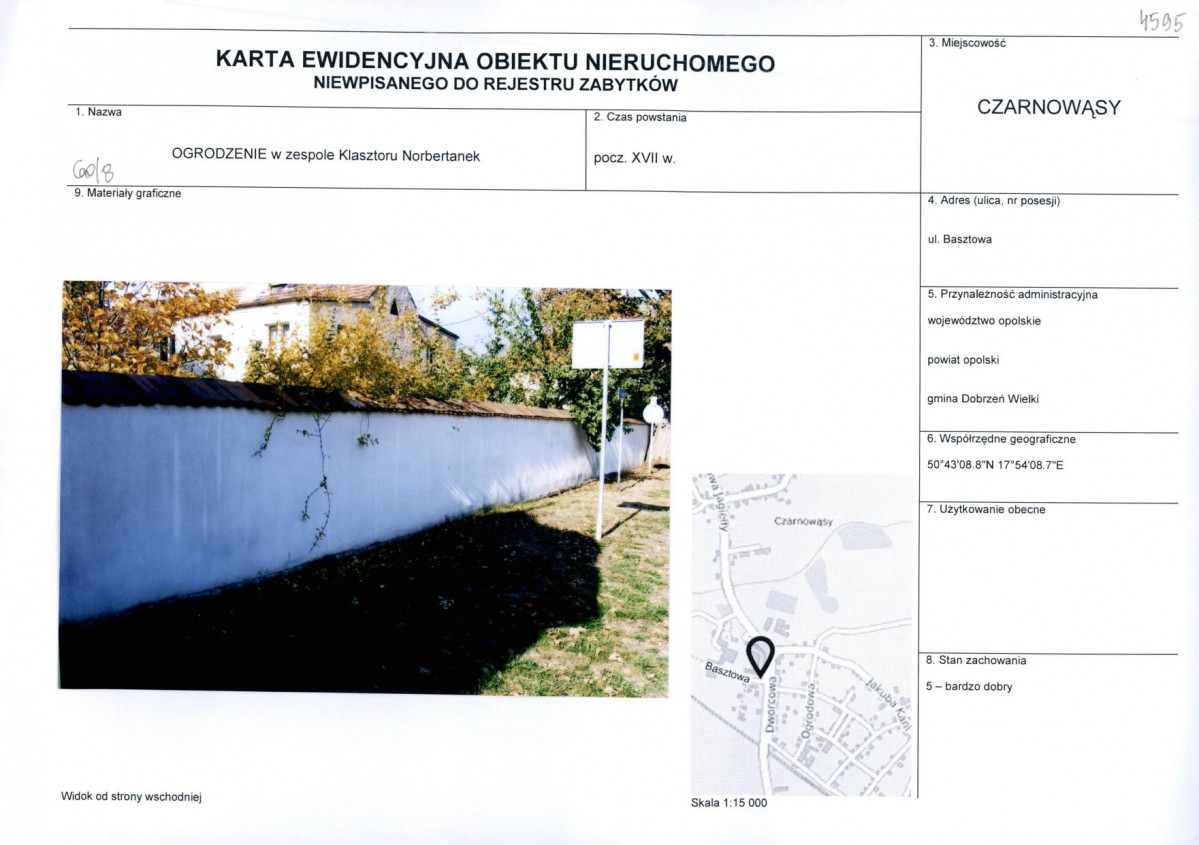 KEZN - Karta obiektu niewpisanego do rejestru, skan nr 1