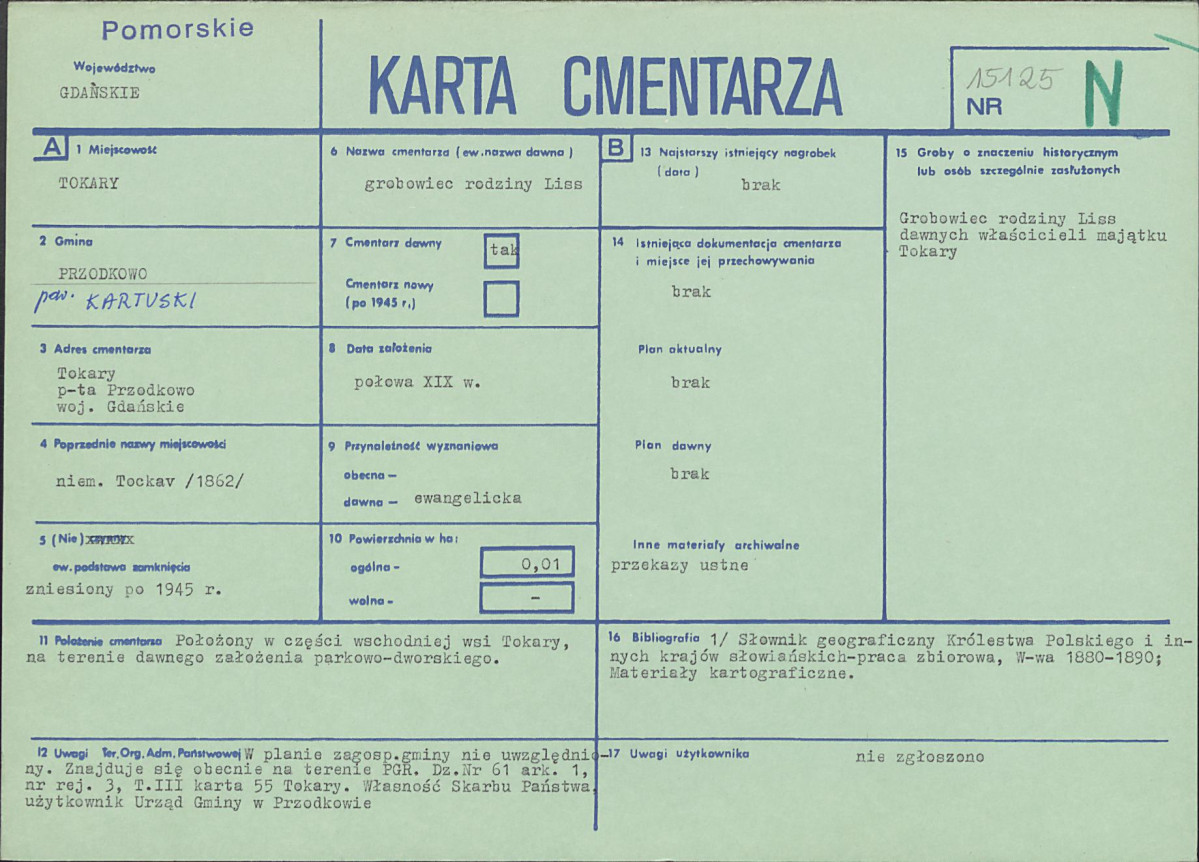 Karta cmentarza, skan nr 1