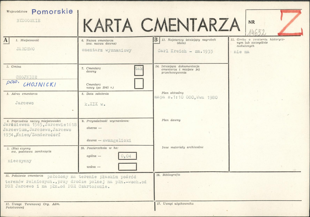 Karta cmentarza, skan nr 1