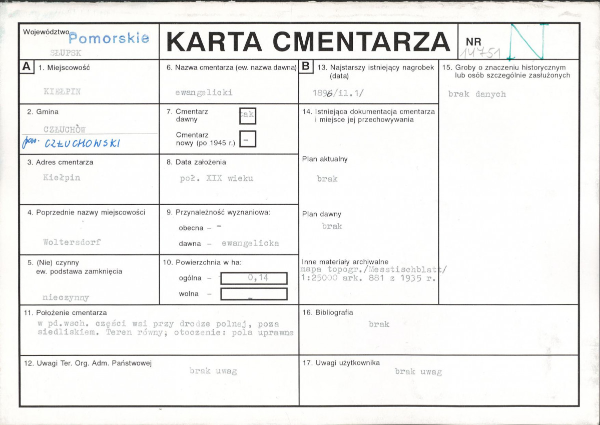Karta cmentarza, skan nr 1