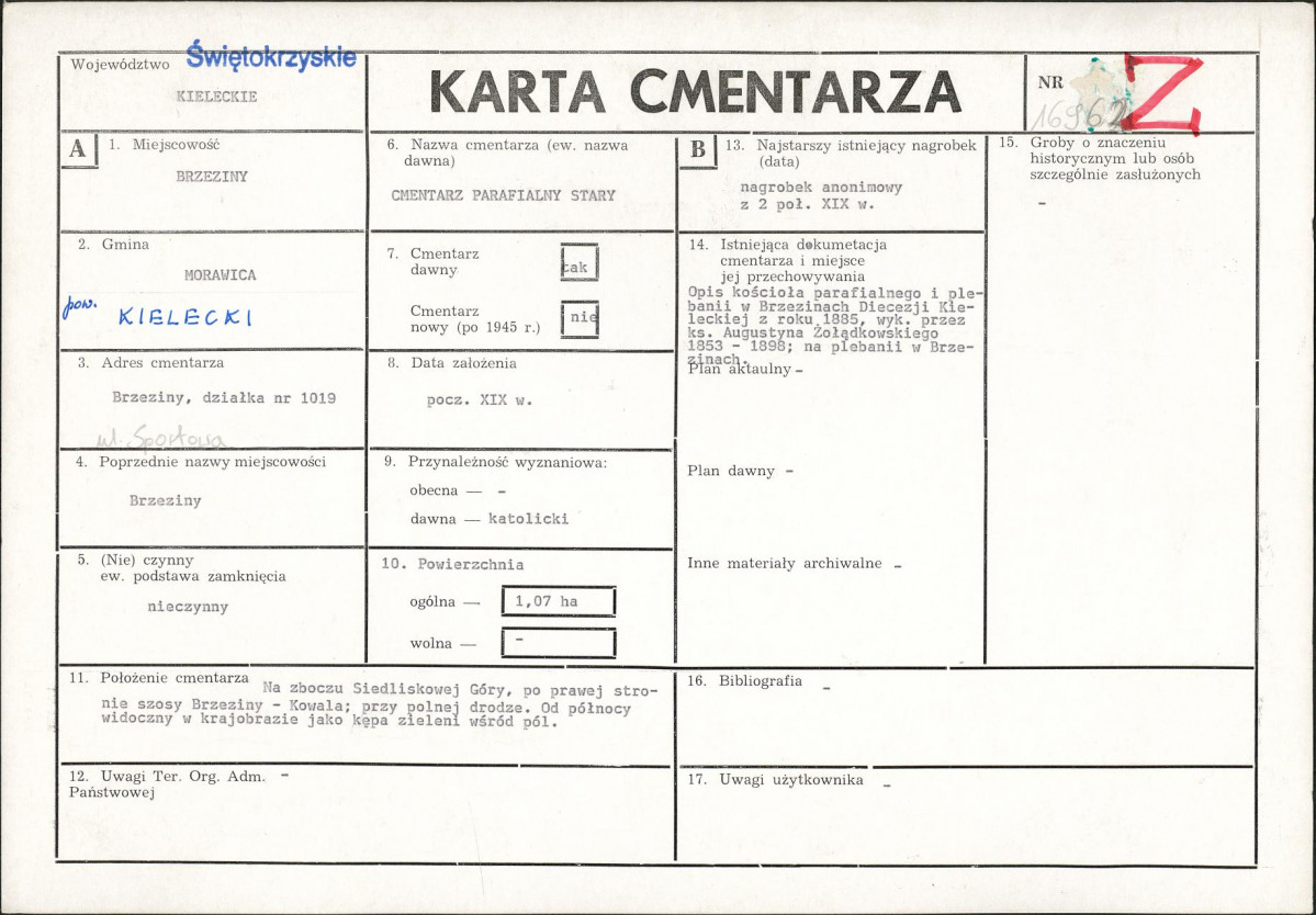 Karta cmentarza, skan nr 1