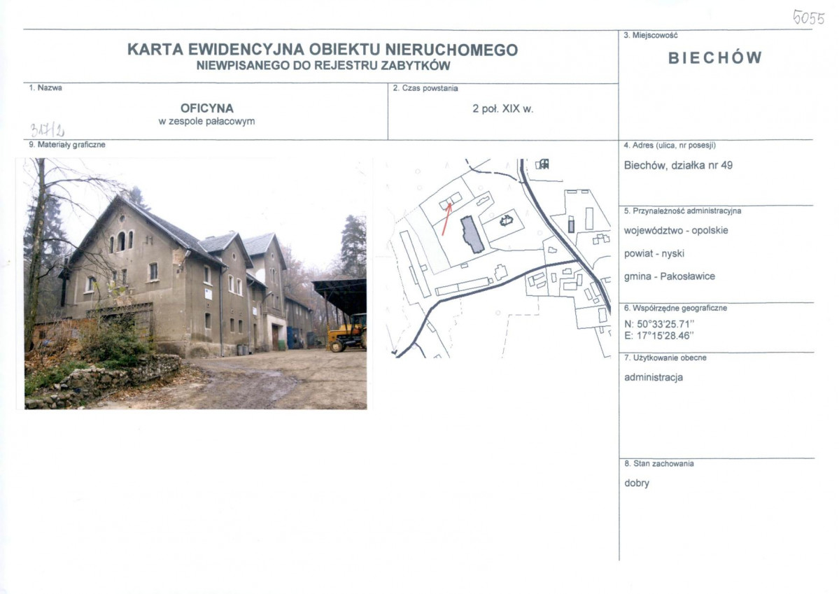 KEZN - Karta obiektu niewpisanego do rejestru, skan nr 1