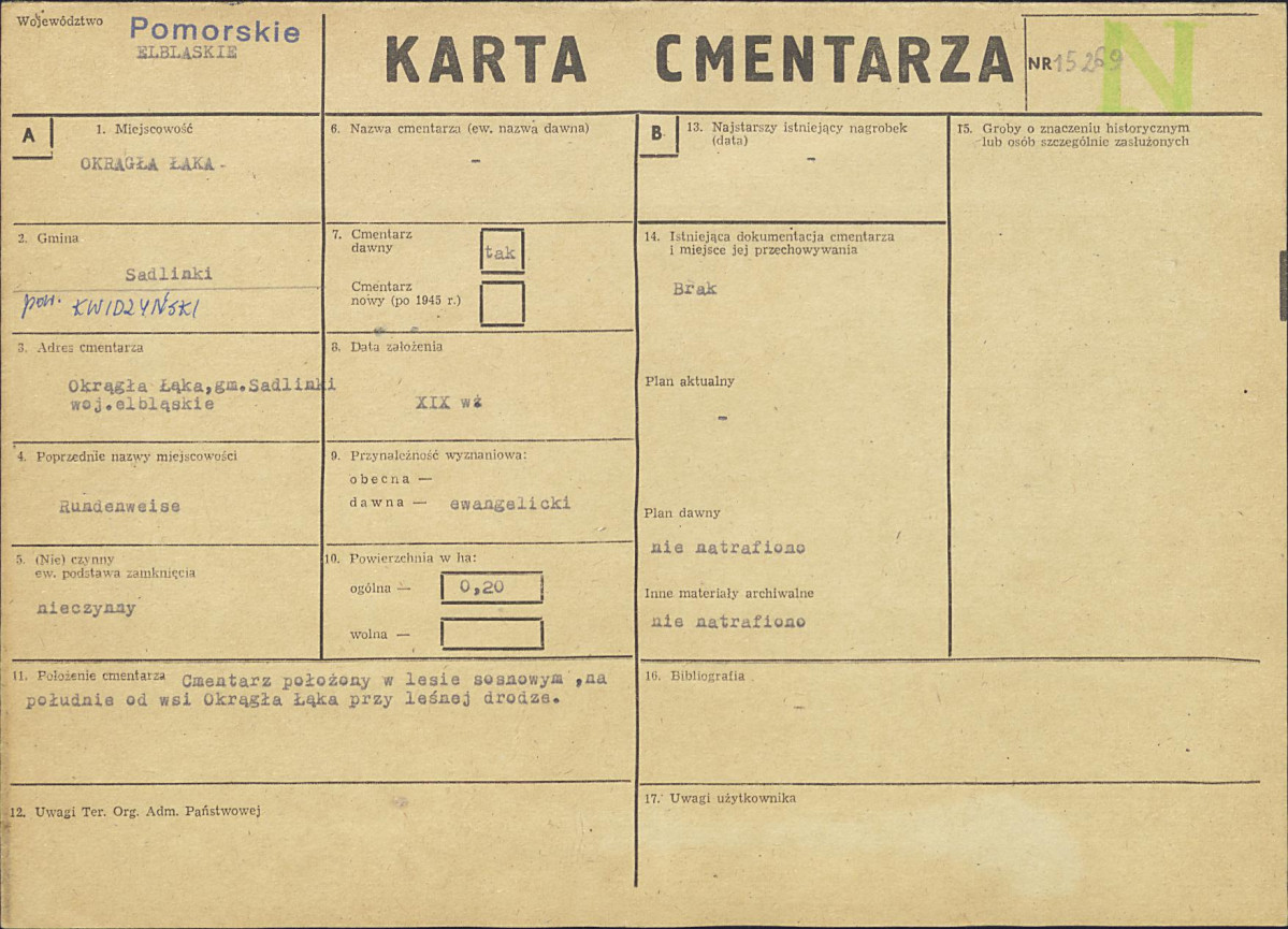 Karta cmentarza, skan nr 1