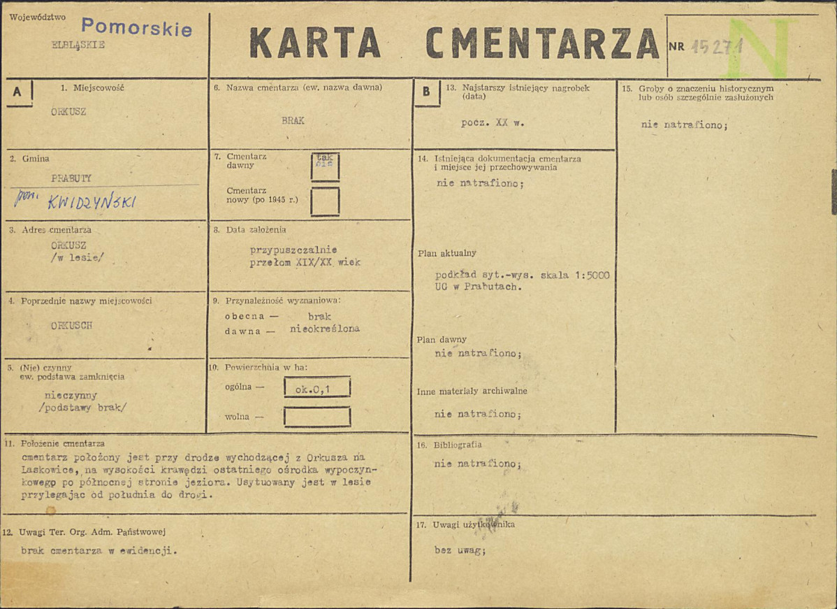 Karta cmentarza, skan nr 1