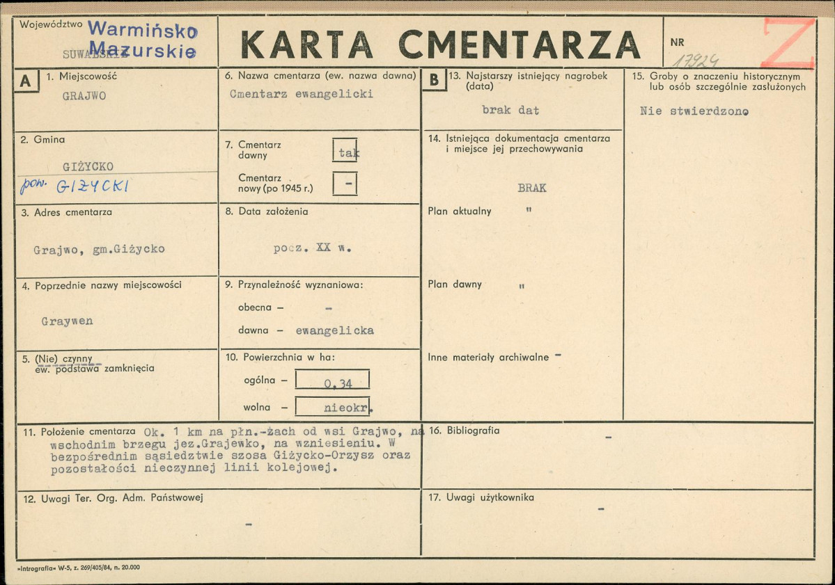 Karta cmentarza, skan nr 1