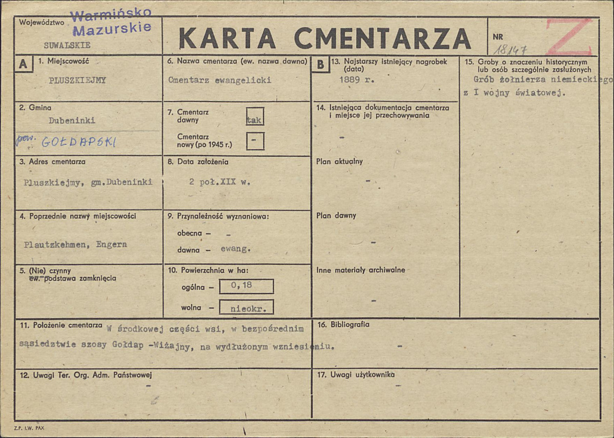 Karta cmentarza, skan nr 1