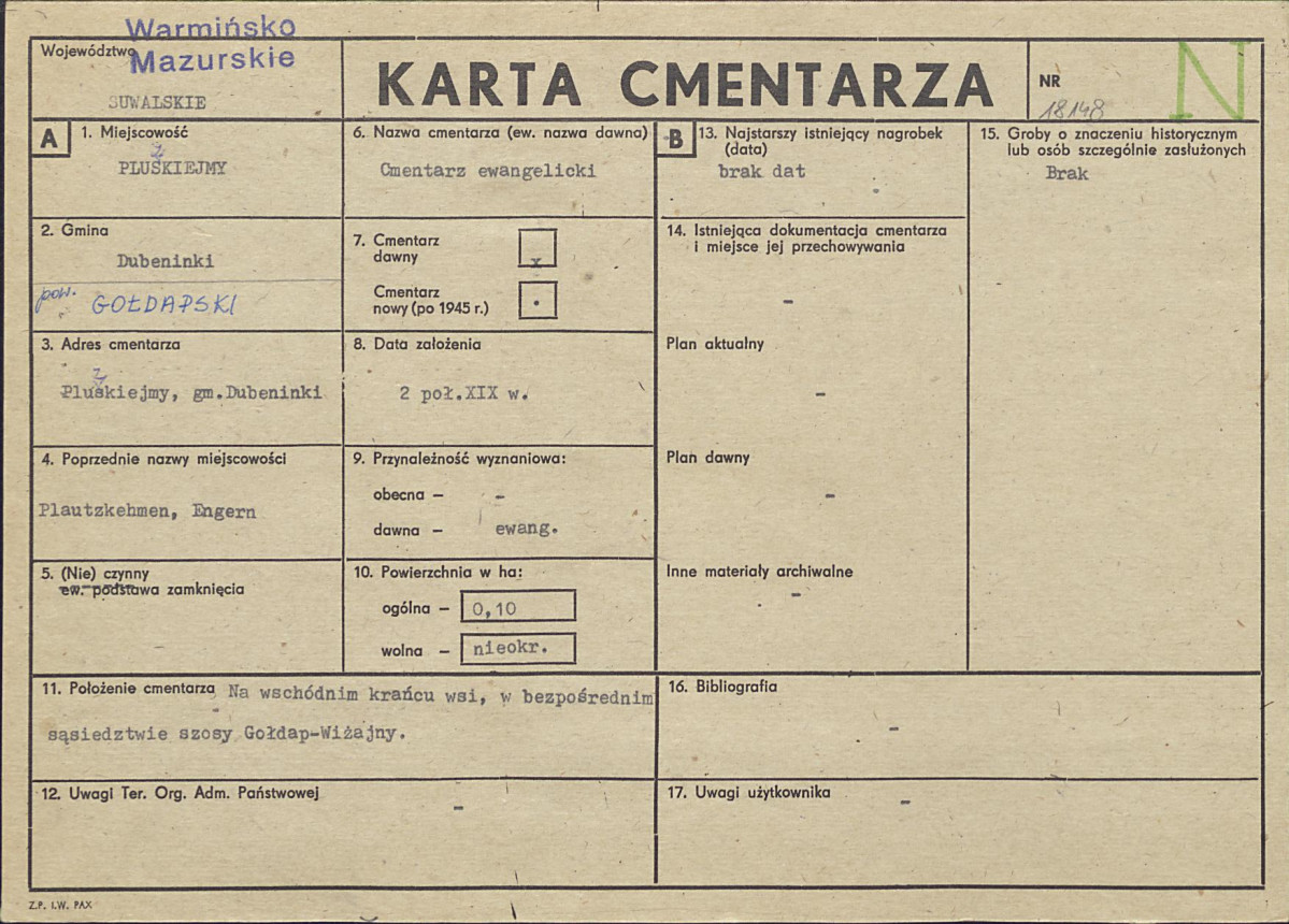 Karta cmentarza, skan nr 1