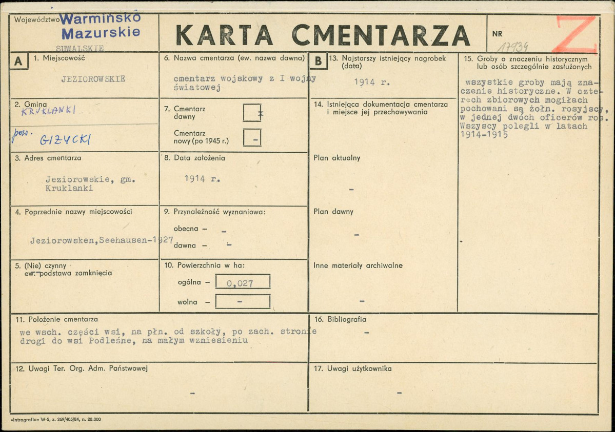 Karta cmentarza, skan nr 1