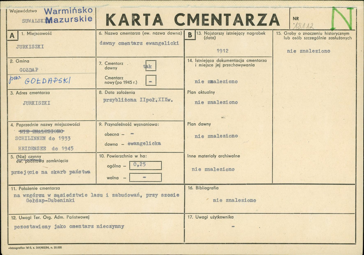 Karta cmentarza, skan nr 1