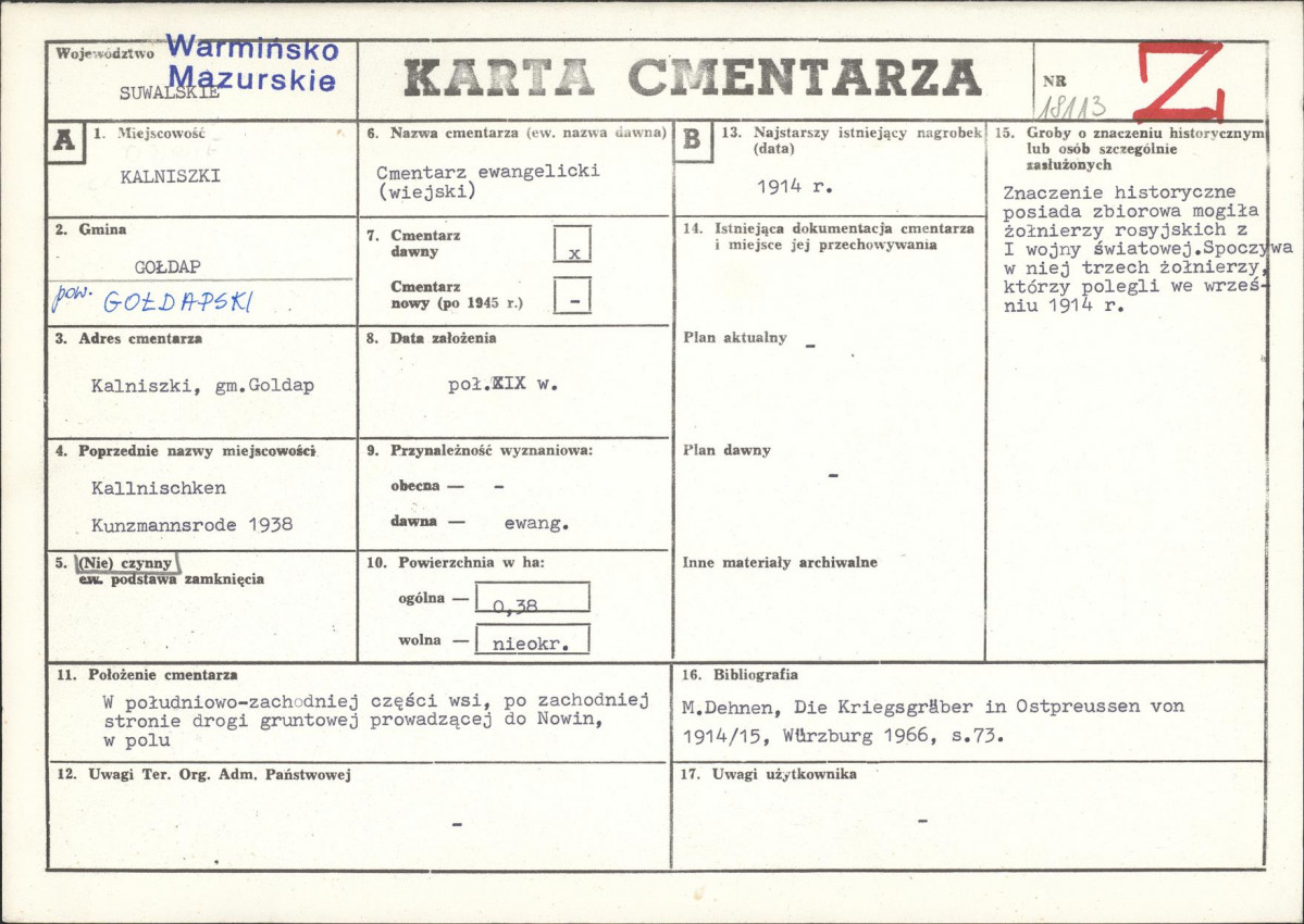 Karta cmentarza, skan nr 1