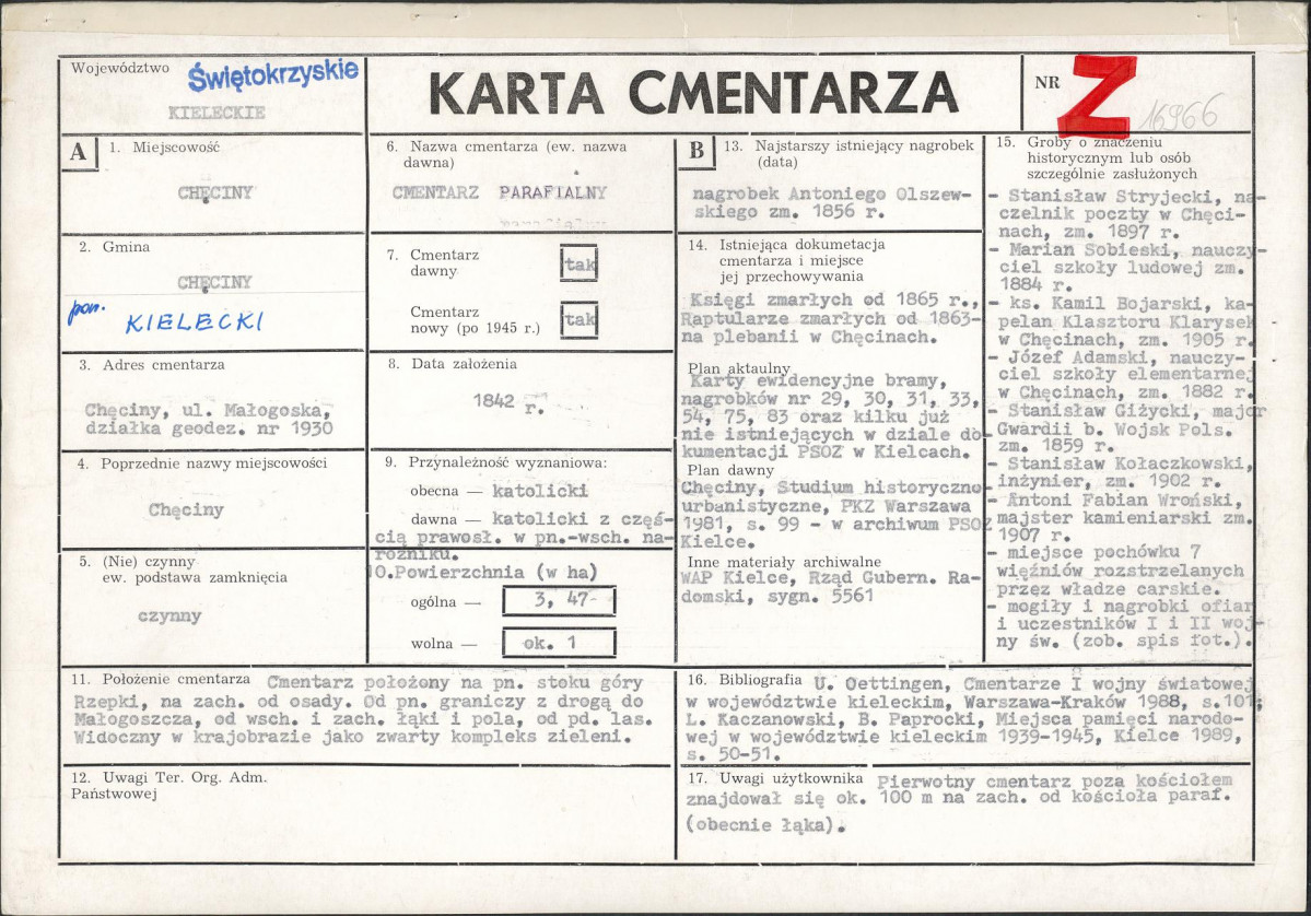 Karta cmentarza, skan nr 1