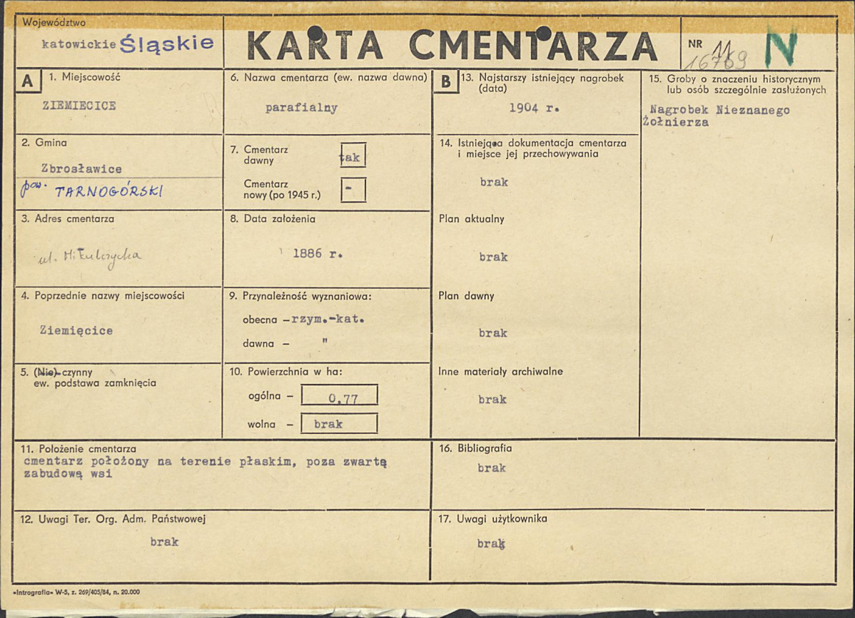 Karta cmentarza, skan nr 1