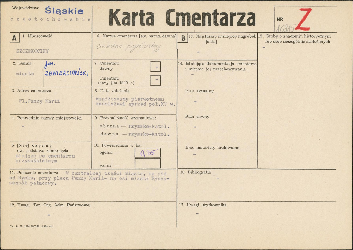 Karta cmentarza, skan nr 1