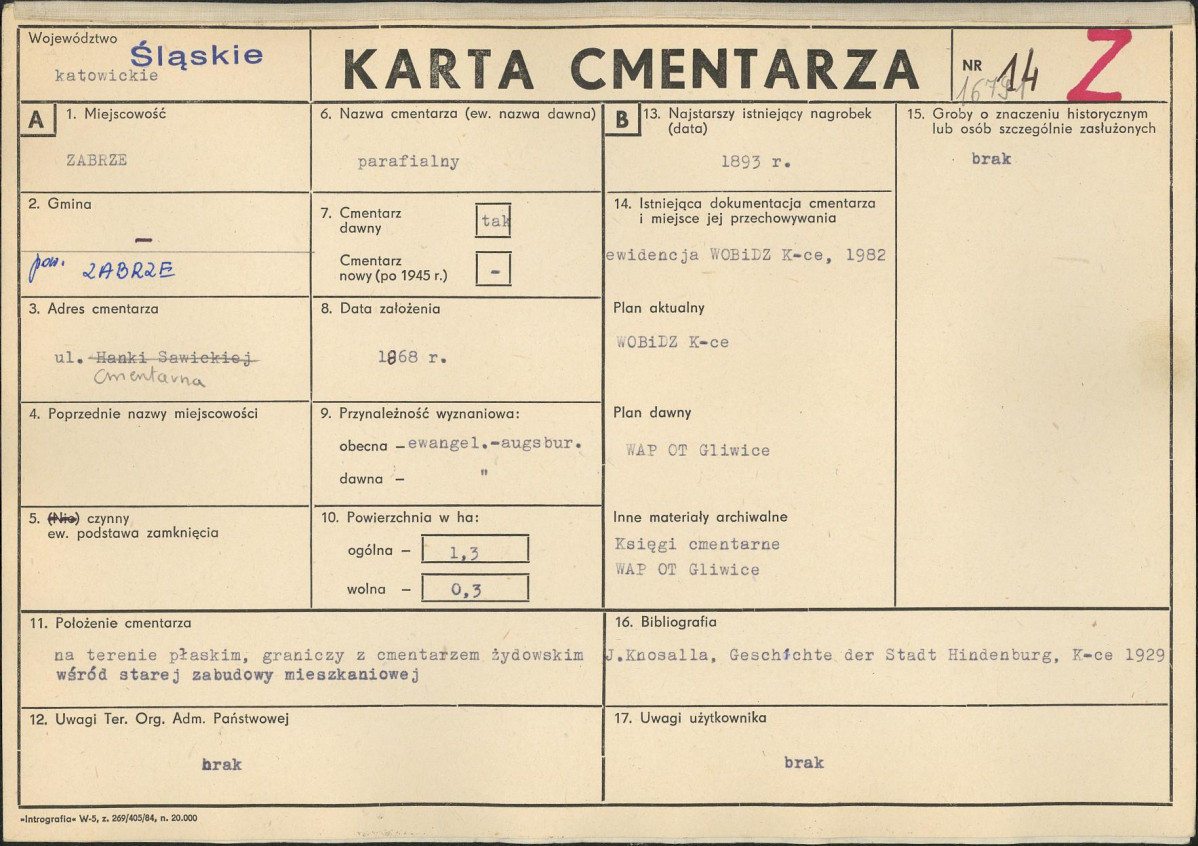 Karta cmentarza, skan nr 1