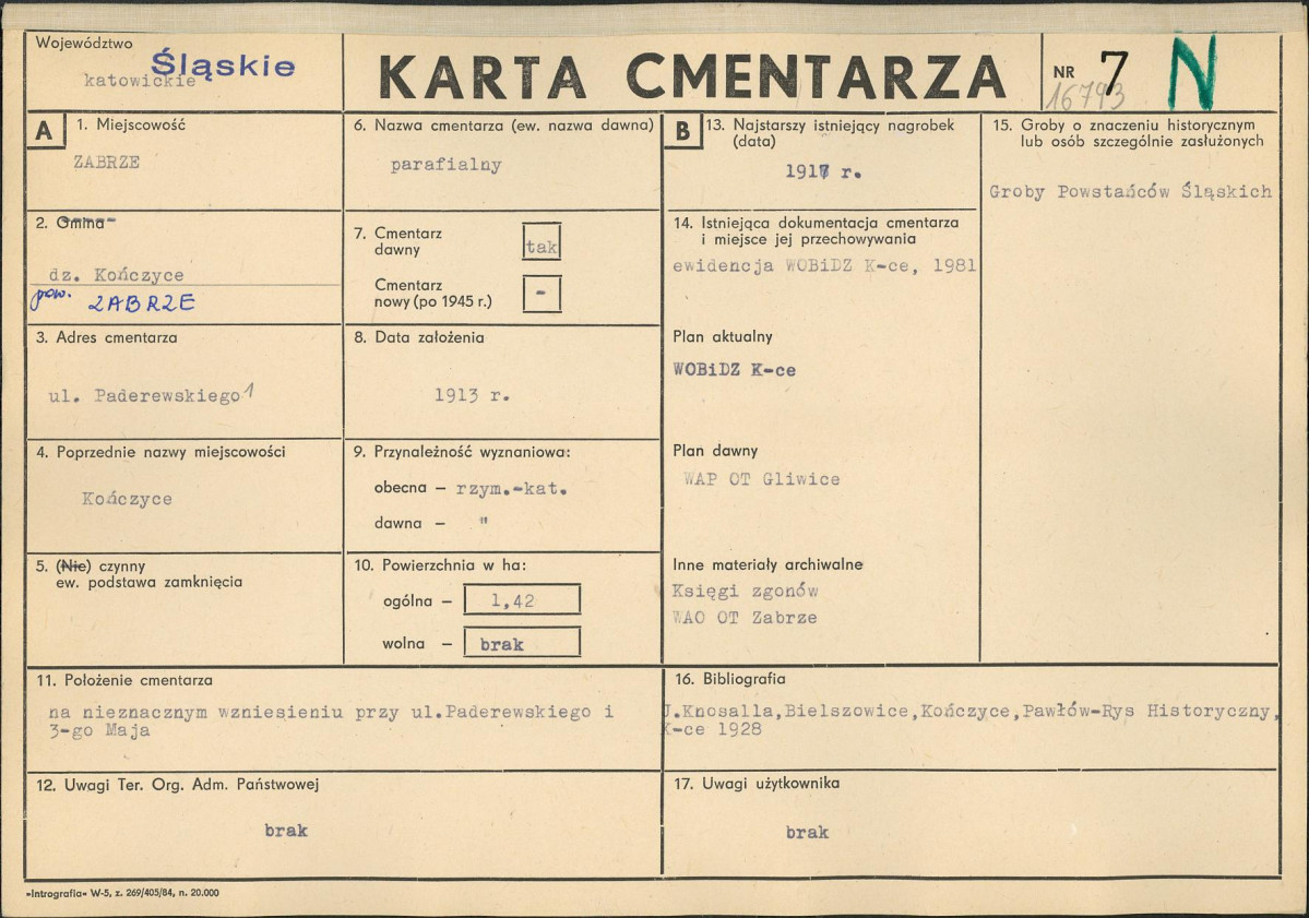 Karta cmentarza, skan nr 1