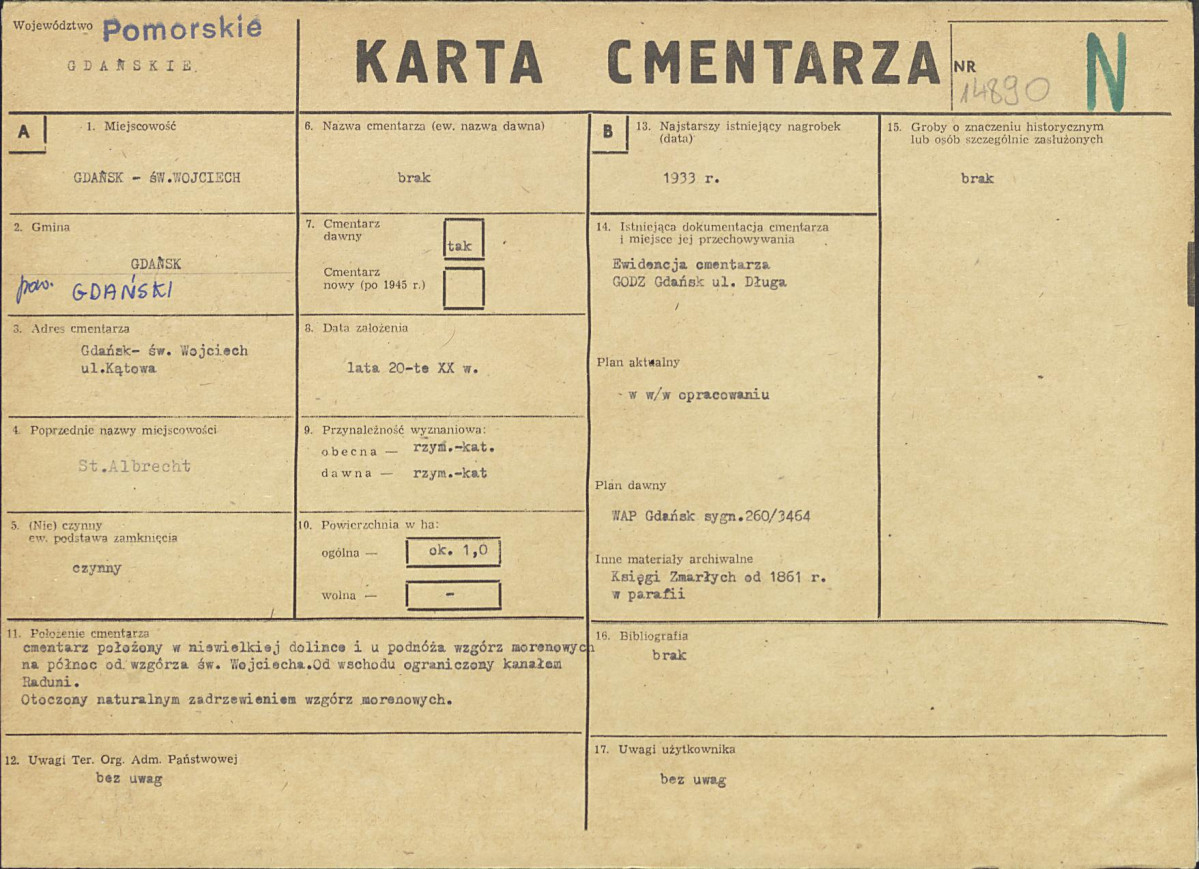 Karta cmentarza, skan nr 1