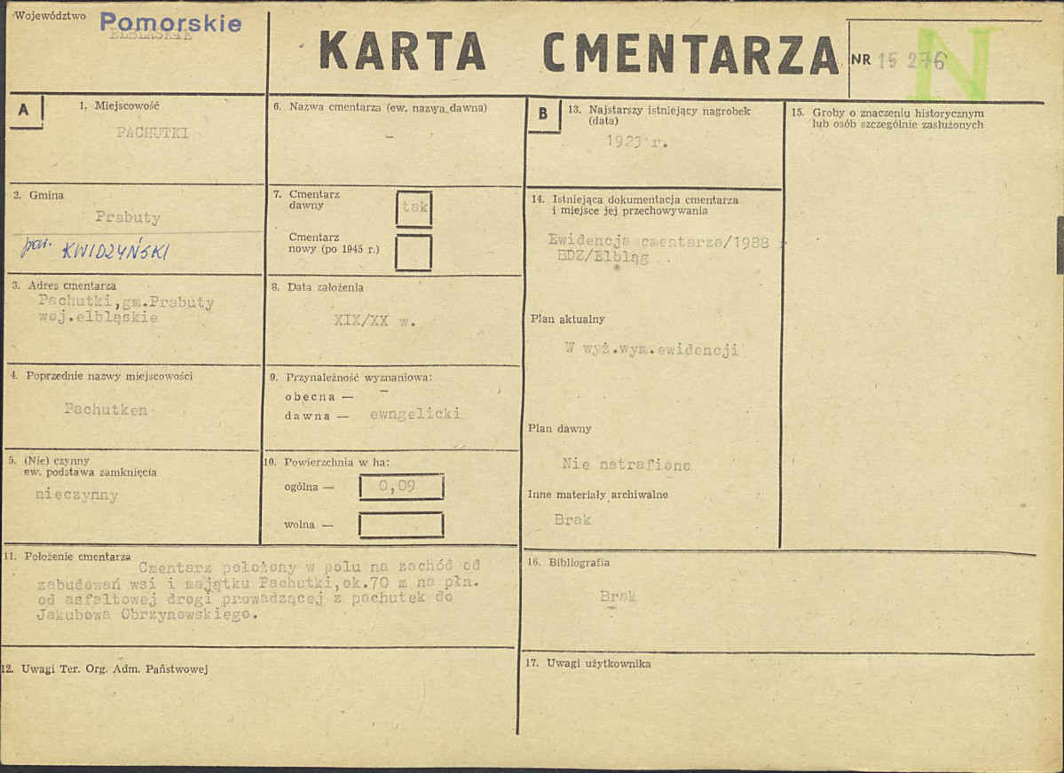 Karta cmentarza, skan nr 1