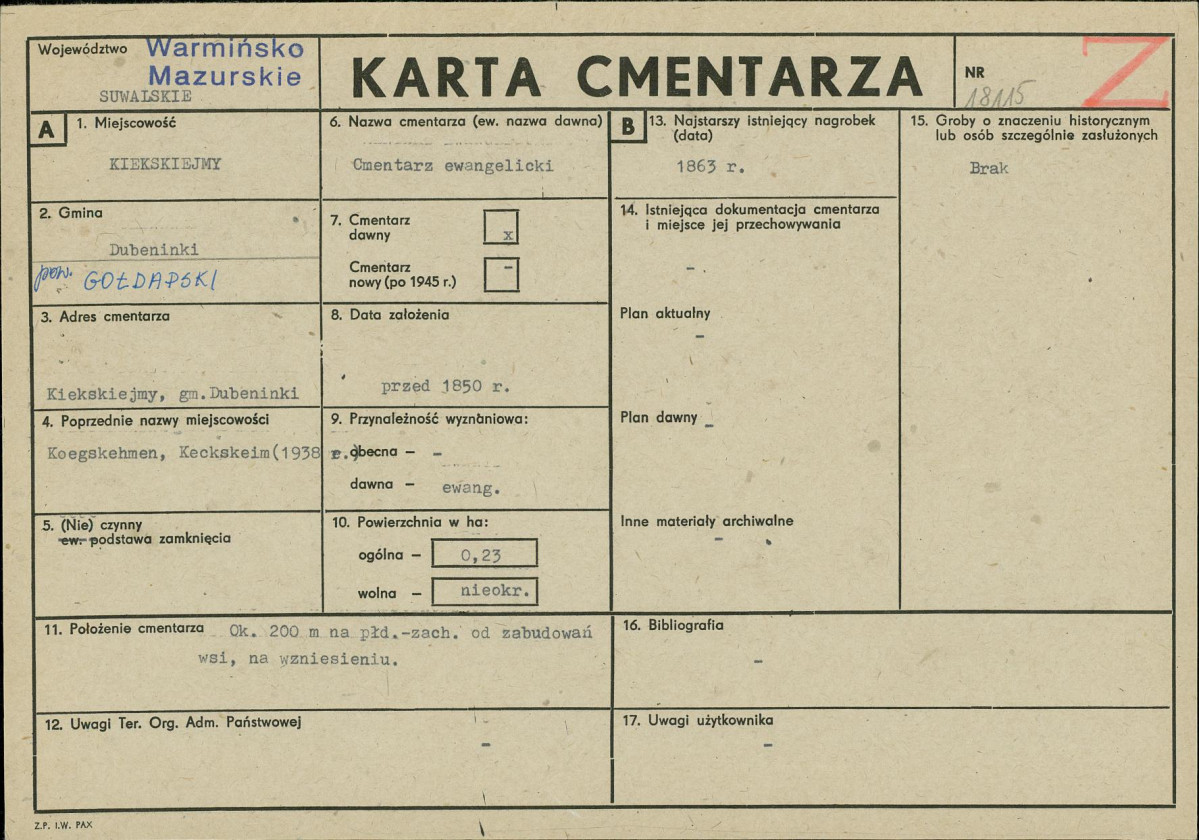 Karta cmentarza, skan nr 1