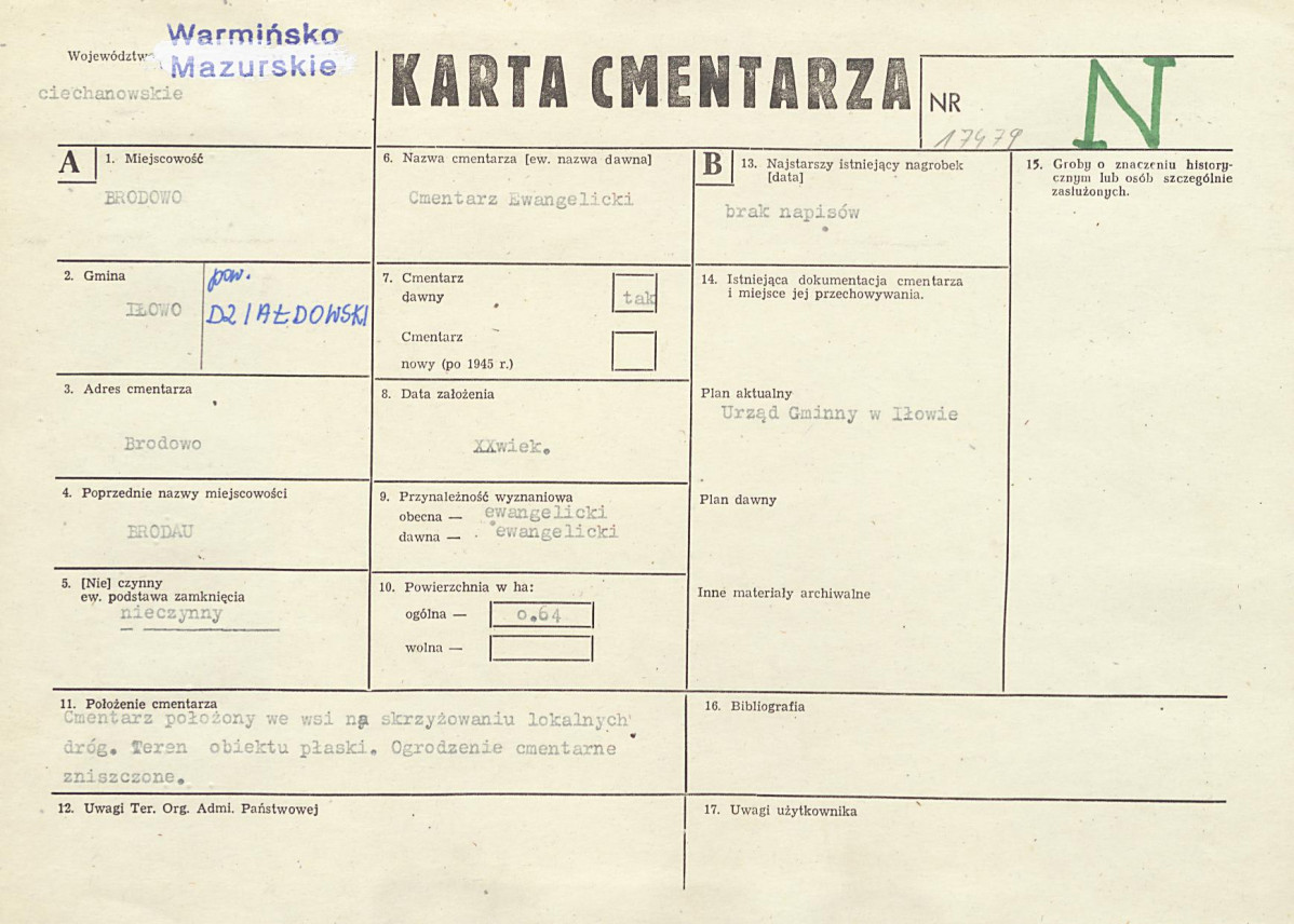 Karta cmentarza, skan nr 1