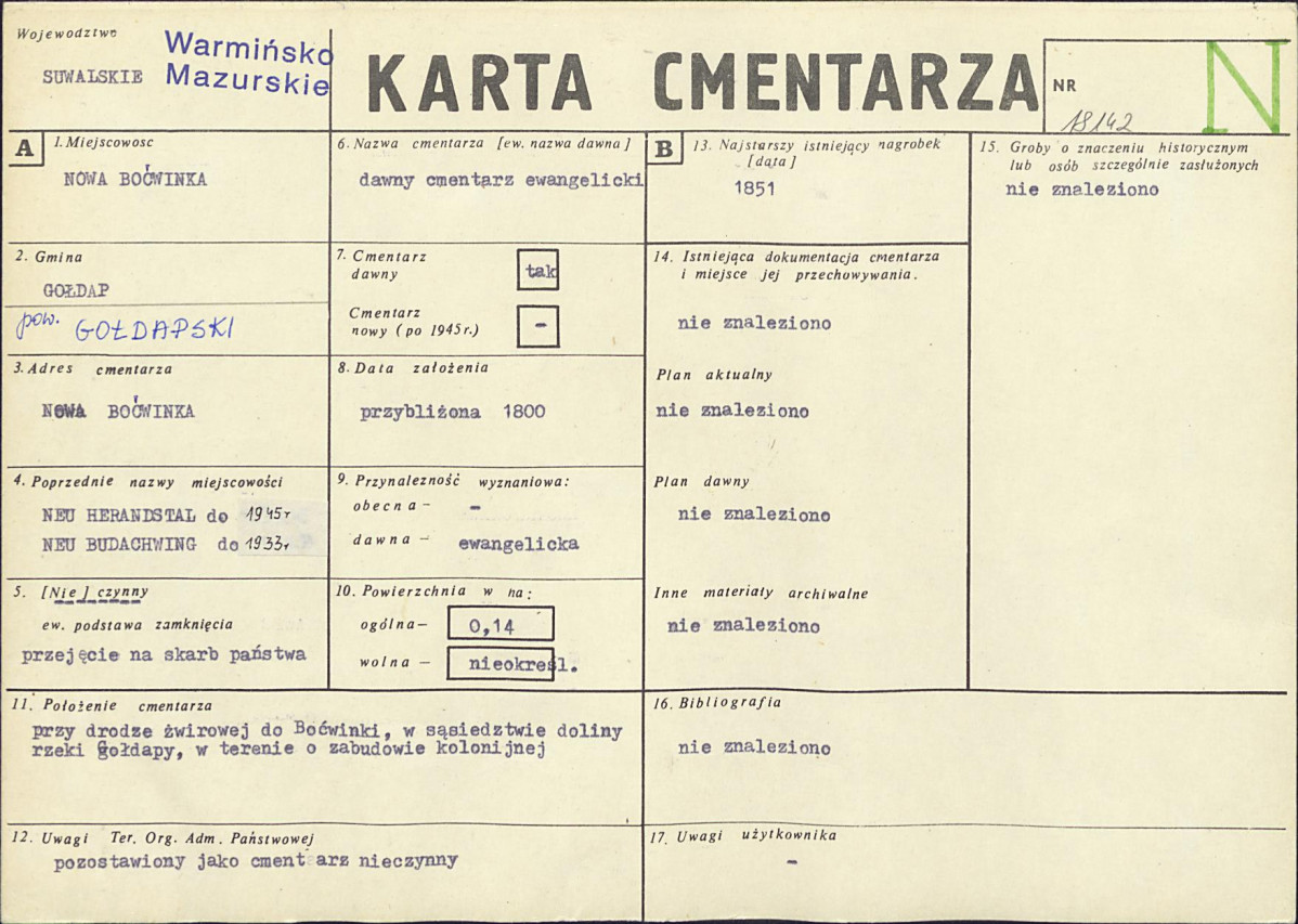 Karta cmentarza, skan nr 1