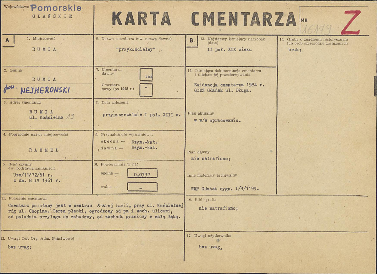 Karta cmentarza, skan nr 1
