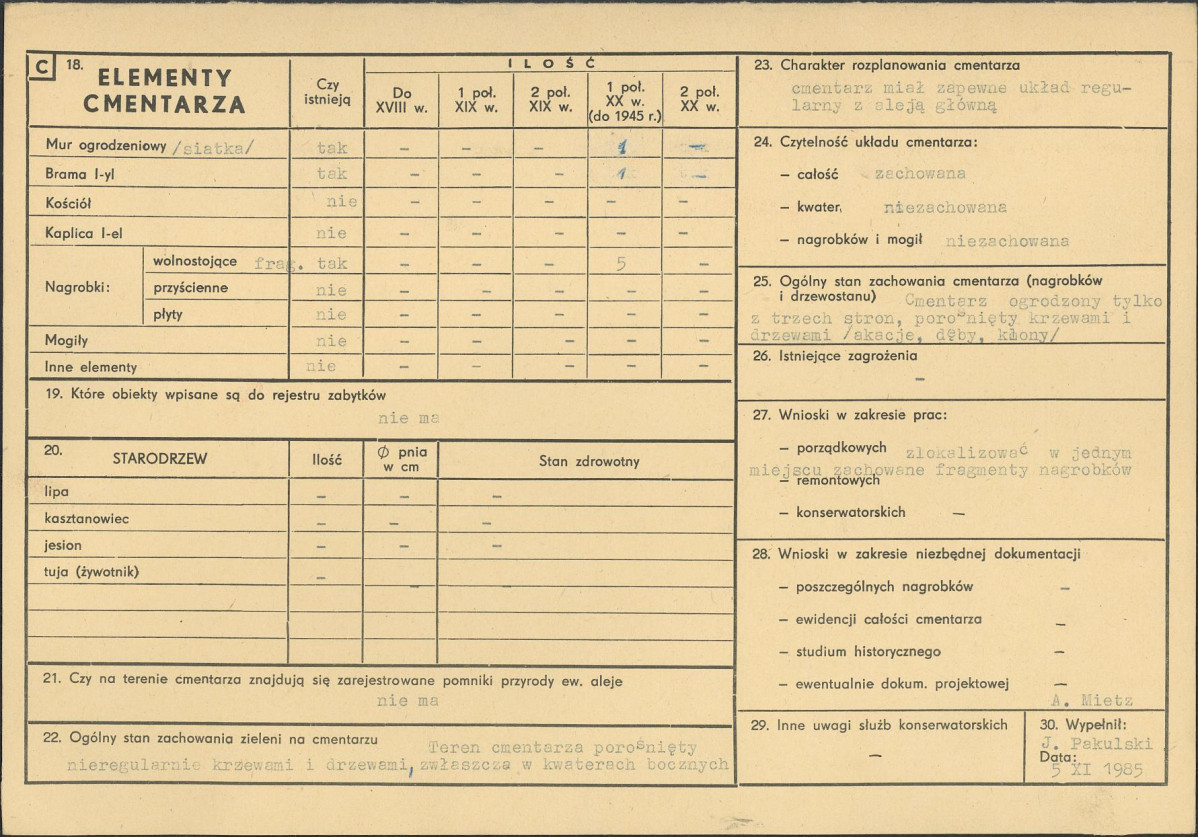 KC - Karta cmentarza, skan nr 2