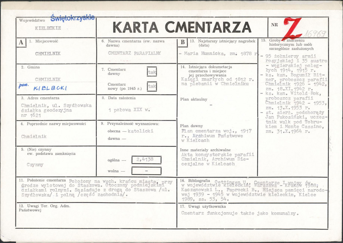Karta cmentarza, skan nr 1