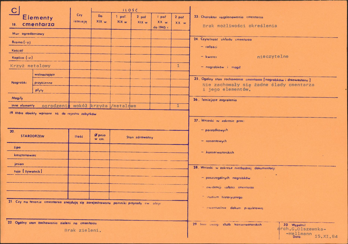 Karta cmentarza, skan nr 2