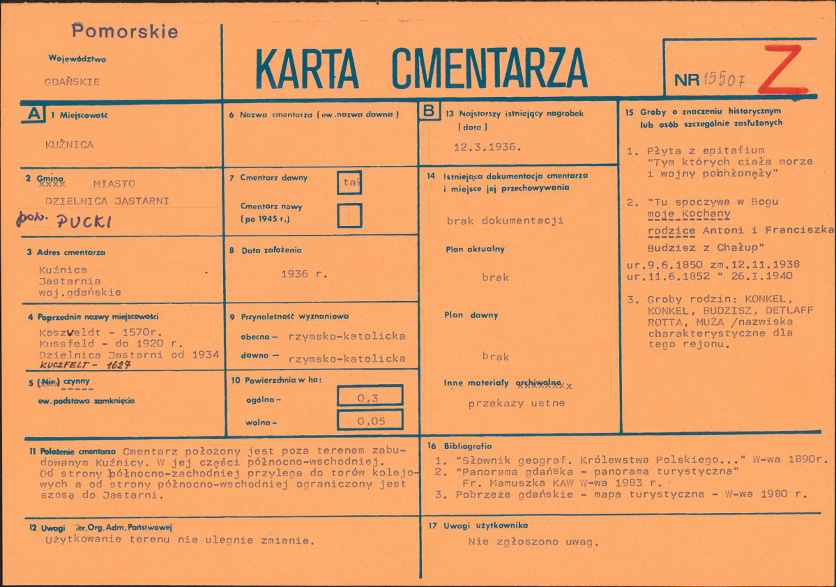 Karta cmentarza, skan nr 1