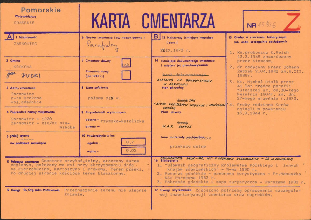 Karta cmentarza, skan nr 1
