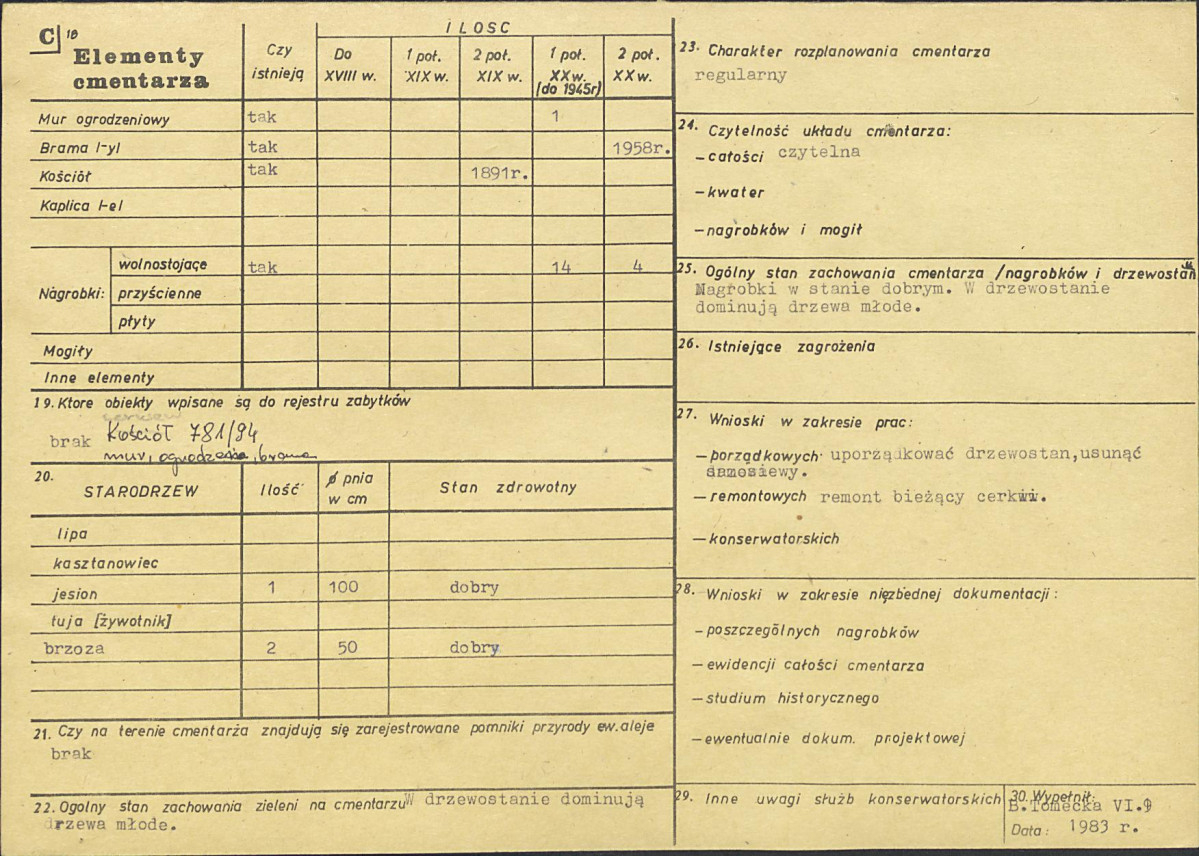 Karta cmentarza, skan nr 2
