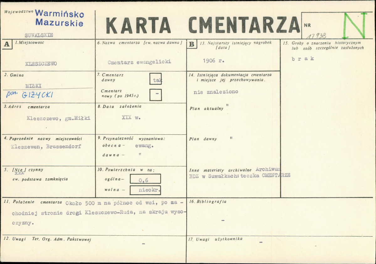 Karta cmentarza, skan nr 1