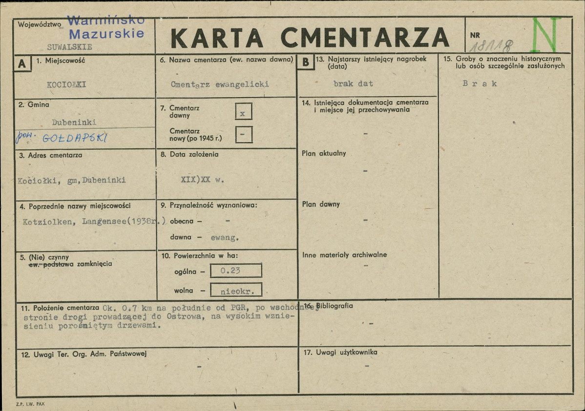 Karta cmentarza, skan nr 1