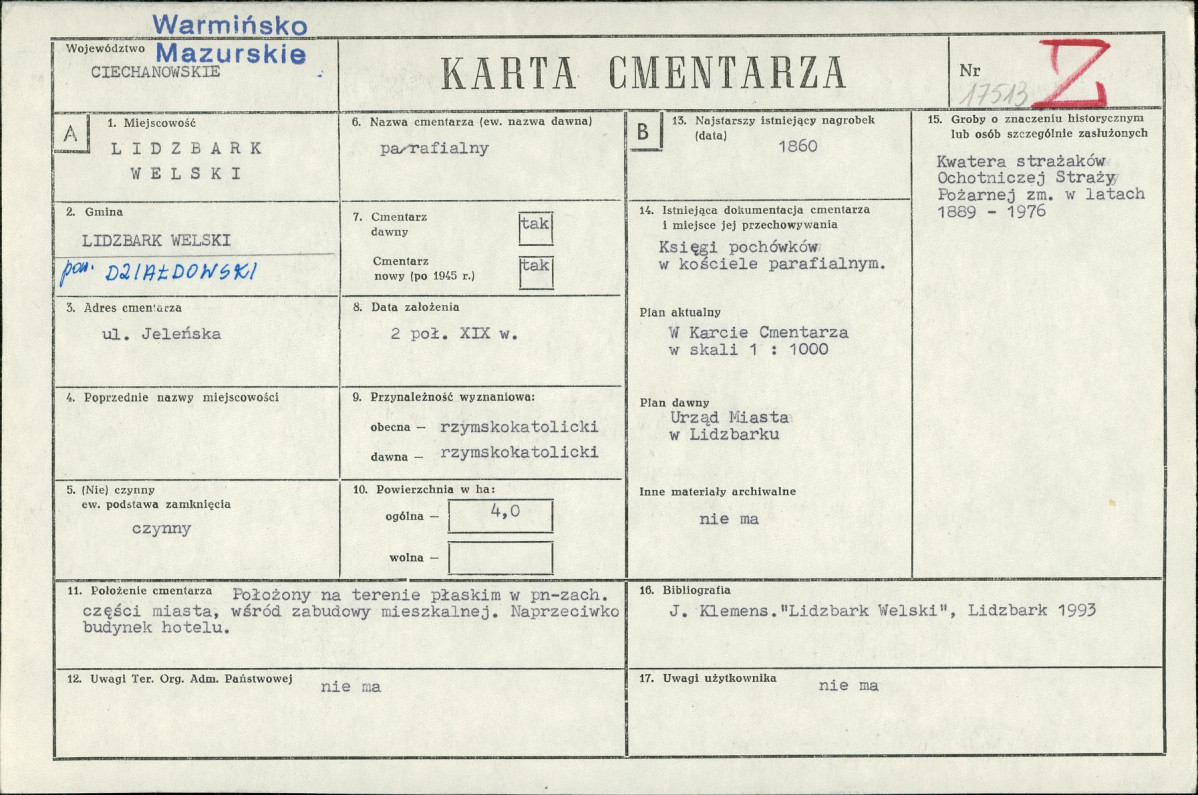 Karta cmentarza, skan nr 1