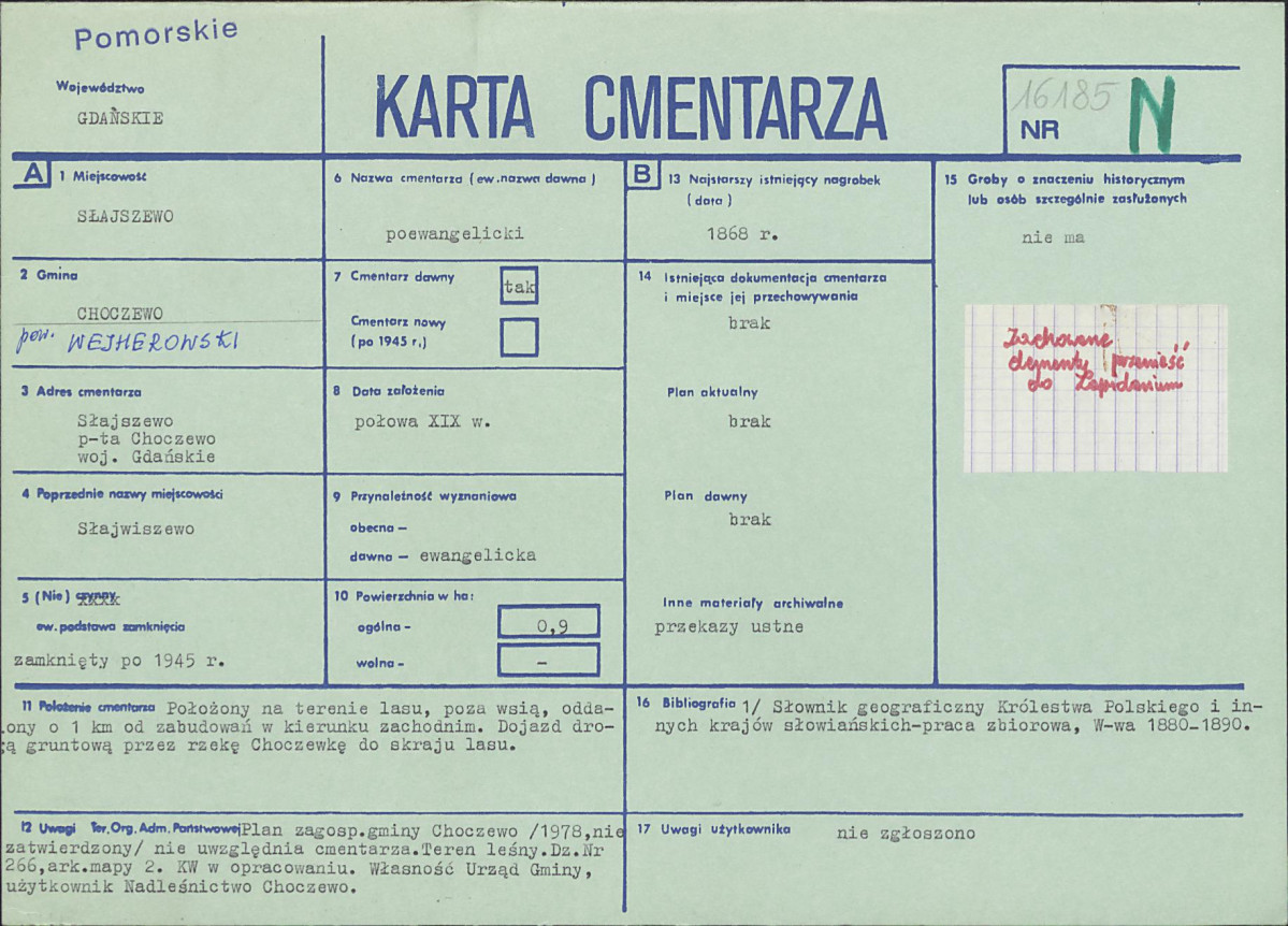 Karta cmentarza, skan nr 1