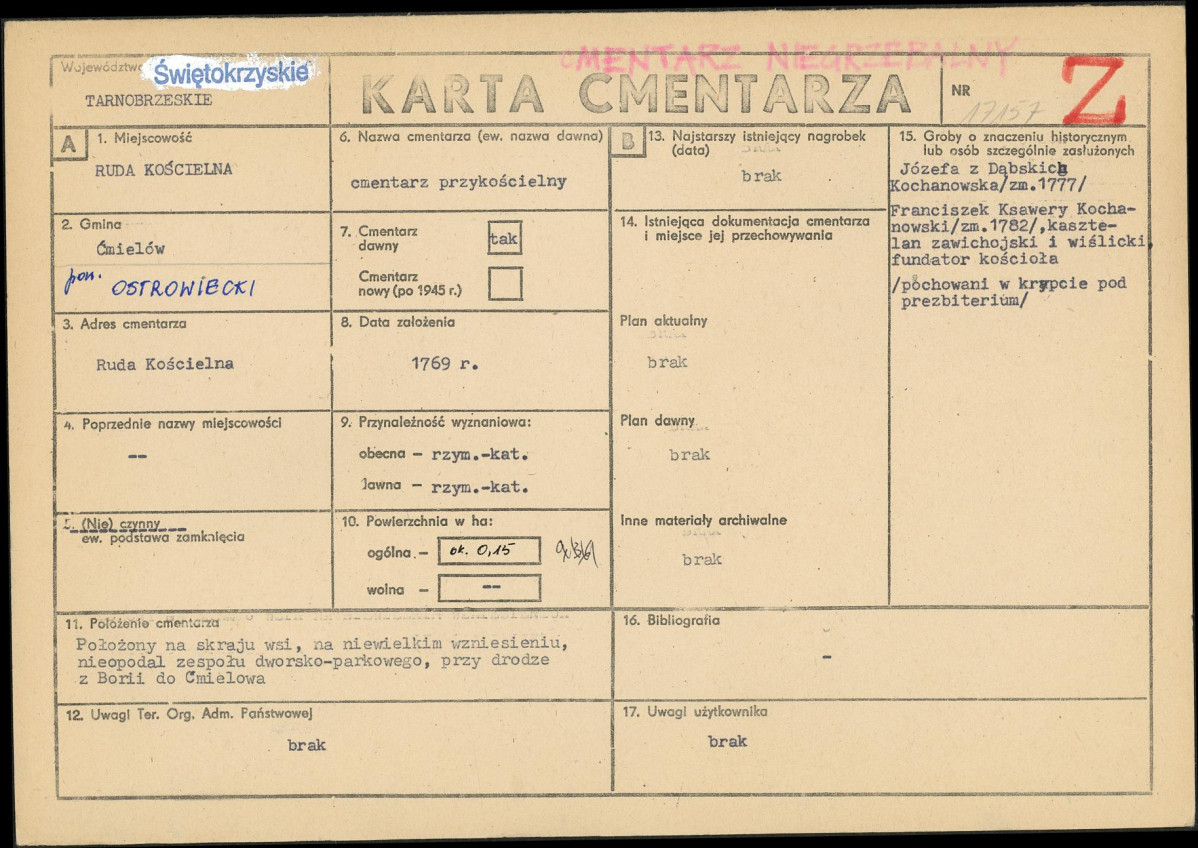 Karta cmentarza, skan nr 1