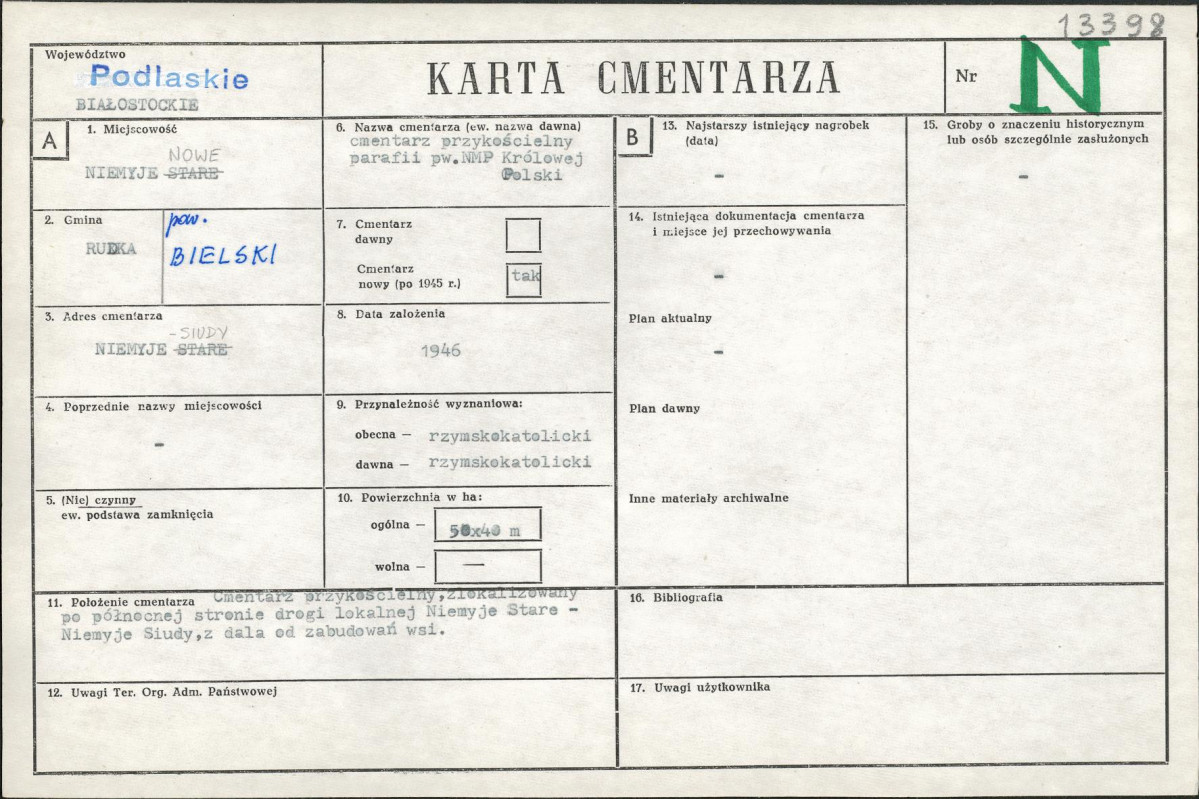 Karta cmentarza, skan nr 1