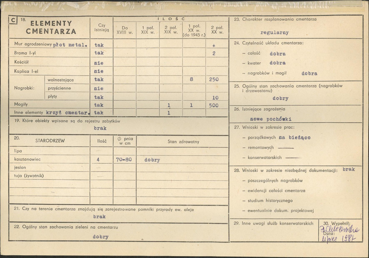 Karta cmentarza, skan nr 2